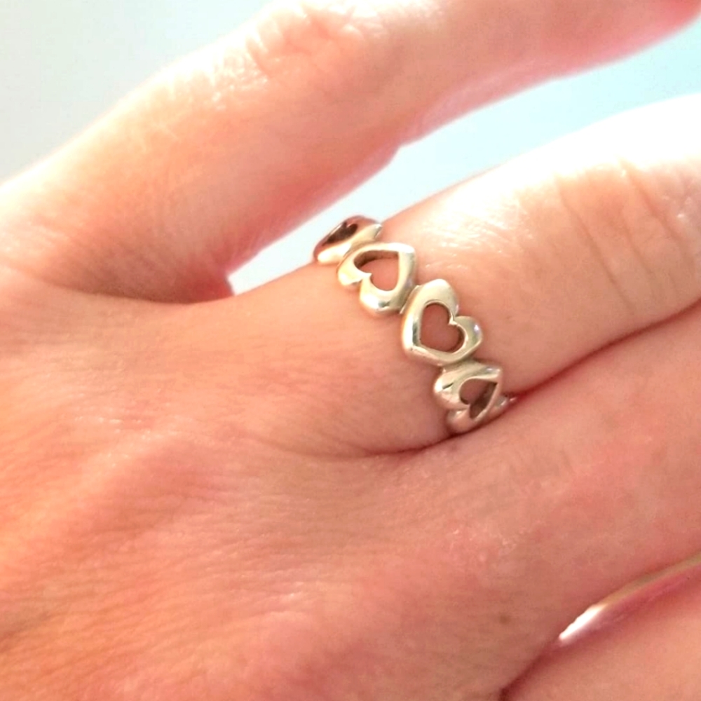 Sterling Loving Hearts Ring
